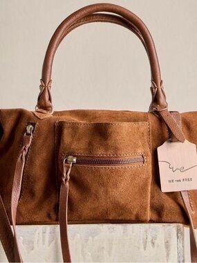 We The Free Baby Emerson LE Suede Tote in Warm Brown
